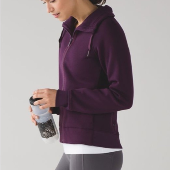 Lululemon Kick the Cold Funnel Neck Full-Zip Darkest Magenta Jacket - Picture 3 of 9